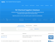 Tablet Screenshot of nzchemicalsuppliers.co.nz